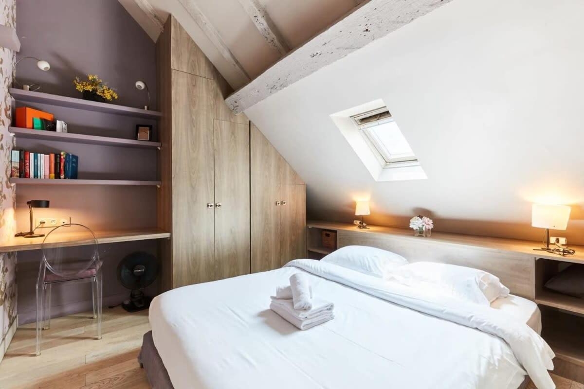 Vosges 1Br Cozy Apartment Paris Bagian luar foto